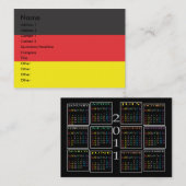 DEUTSCHE FLAG UND KALENDER 2011 VISITENKARTE (Vorne/Hinten)