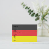 DEUTSCHE FLAG UND KALENDER 2011 VISITENKARTE (Stehend Vorderseite)