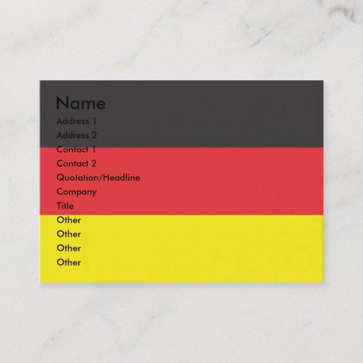 DEUTSCHE FLAG UND KALENDER 2011 VISITENKARTE (Vorderseite)