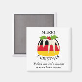 DEUTSCHE FLAG Weihnachts-Pudding-Magnet Magnet (Vorderseite/Rückseite)