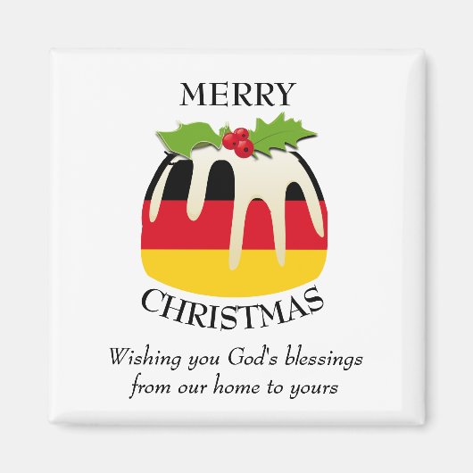 DEUTSCHE FLAG Weihnachts-Pudding-Magnet Magnet (Vorne)