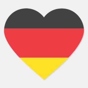 DEUTSCHE FLAGE Herz-Aufkleber
