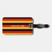 DEUTSCHE FLAGFARBEN + Ihr Text Gepäckanhänger (Rückseite horizontal)