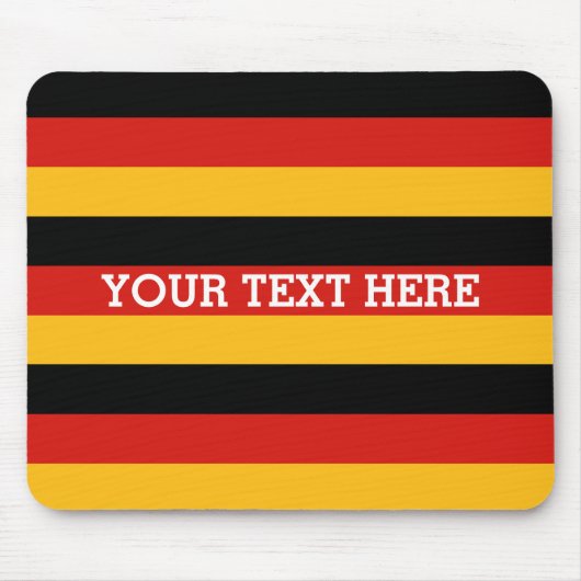 DEUTSCHE FLAGFARBEN + Ihr Text Mousepad (Vorne)