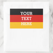 DEUTSCHE FLAGFARBEN + Ihr Text Rechteckiger Aufkleber (Tasche)