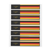 DEUTSCHE FLAGFARBEN + Ihr Text Rundum-Adressaufkleber (Bogen)