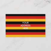 DEUTSCHE FLAGFARBEN + Ihr Text Visitenkarte (Rückseite)