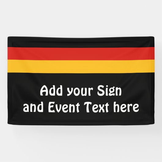 DEUTSCHE FLAGFARBEN + Ihre Ideen Banner (Horizontal)