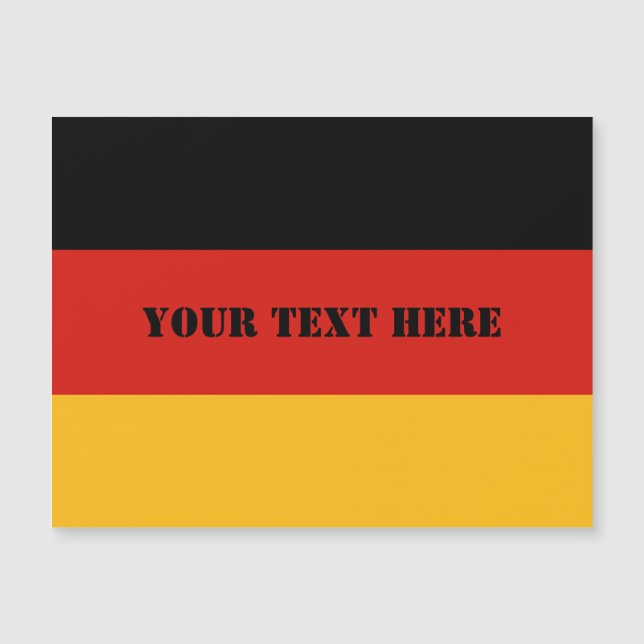 DEUTSCHE FLAGFARBEN + Ihre Ideen Magnetkarte (Vorderseite)
