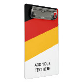 DEUTSCHE FLAGFARBEN + Ihre Ideen Mini Klemmbrett (Schrägansicht)