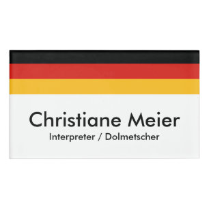 DEUTSCHE FLAGFARBEN + Ihre Ideen Namenschild