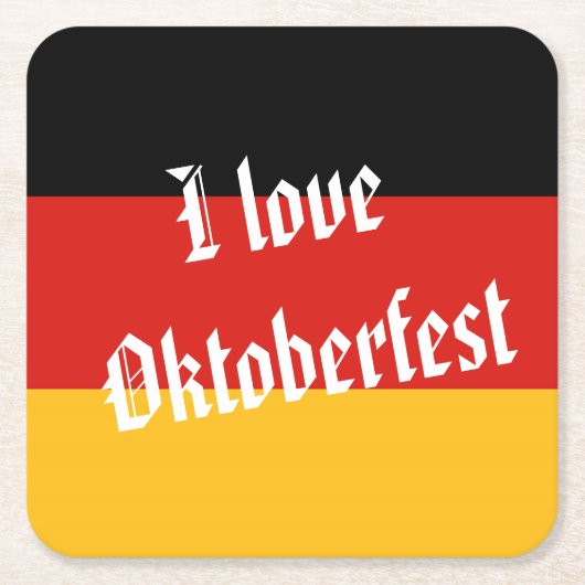 DEUTSCHE FLAGFARBEN + Ihre Ideen Rechteckiger Pappuntersetzer (Vorderseite)