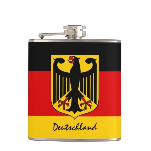 Deutsche Flagge & Adle, Deutschland Patrioten /Deu Flachmann (Vorderseite)