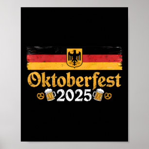 Deutsche Flagge Adler 2025 Vintage-Festival-Look Poster