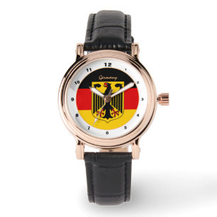 Deutsche Flagge, Adler/Deutschland Mode-/Design-Uh Armbanduhr