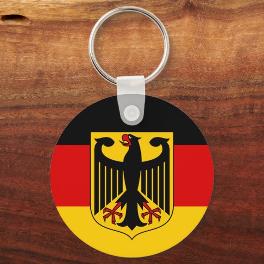 Deutsche Flagge & AdlerEmblem, Deutschland / Sport Schlüsselanhänger (Vorderseite)