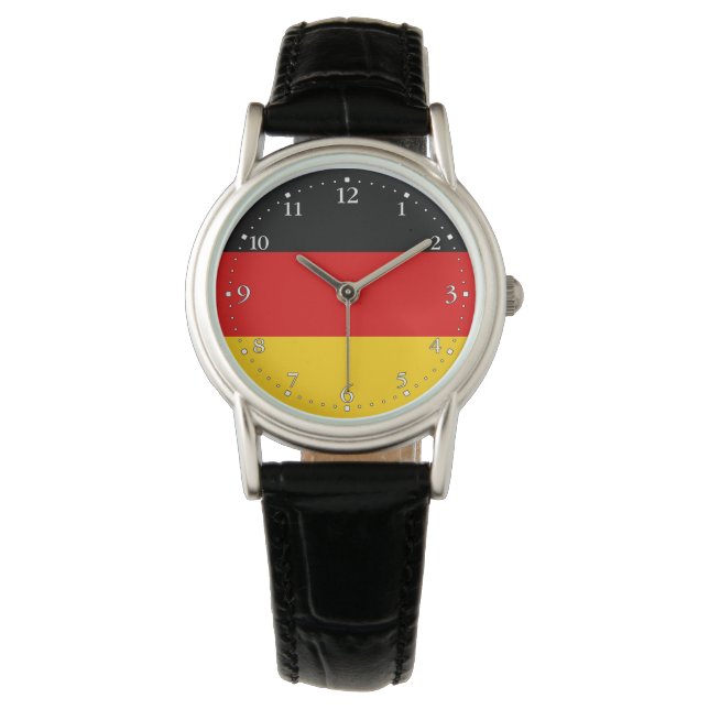 Deutsche Flagge Armbanduhr (Vorderseite)