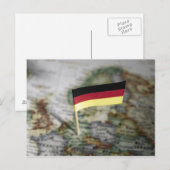 Deutsche Flagge auf Karte (Vorne/Hinten)