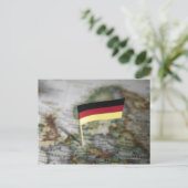 Deutsche Flagge auf Karte (Stehend Vorderseite)