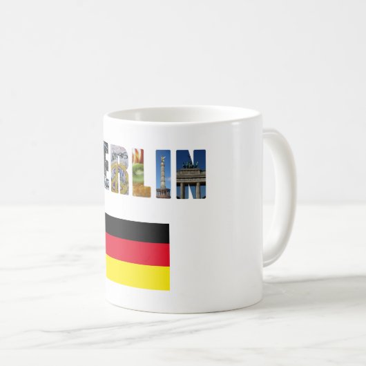Deutsche Flagge Berlin Kaffeetasse (VorderseiteRechts)