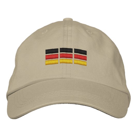 Deutsche Flagge Bestickte Baseballkappe (Vorderseite)