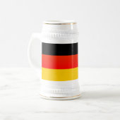 Deutsche Flagge Bierglas (Vorderseite Links)