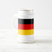 Deutsche Flagge Bierglas (Vorderseite Links)