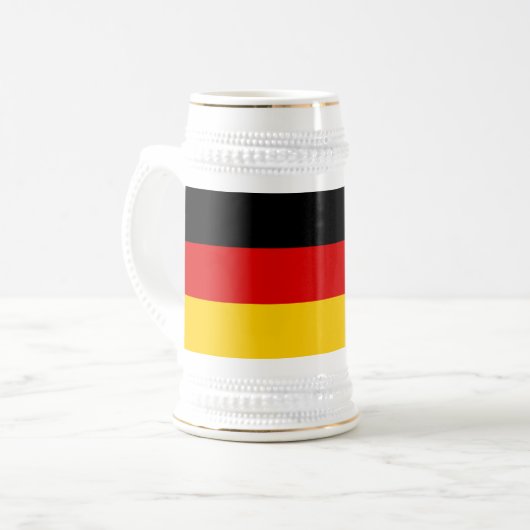 Deutsche Flagge Bierglas (Vorderseite Links)