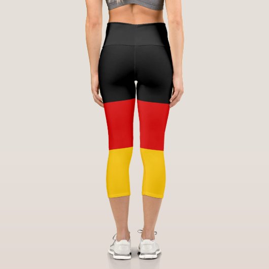Deutsche Flagge Capri Leggings (Rückseite)