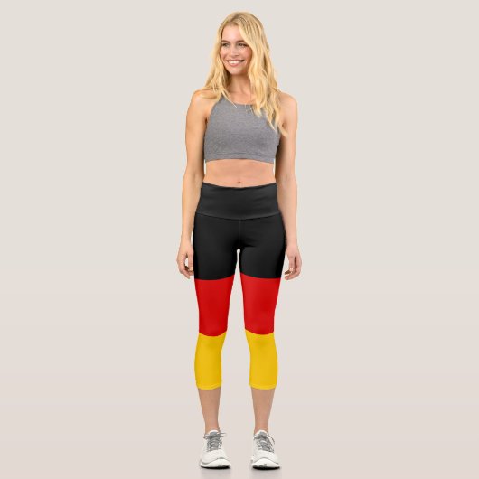 Deutsche Flagge Capri Leggings (Vorderseite)