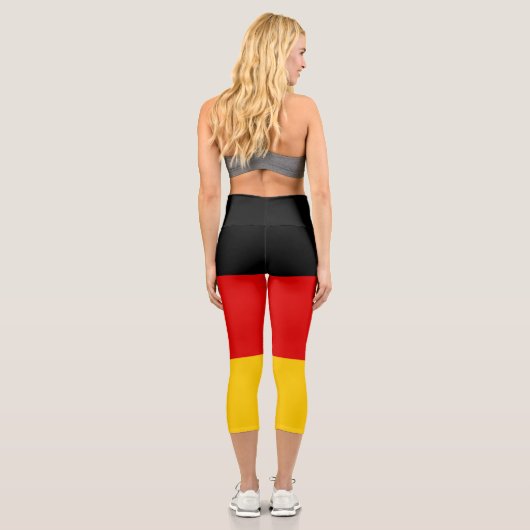 Deutsche Flagge Capri Leggings (Rückseite)