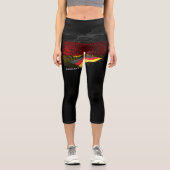 Deutsche Flagge Capri Leggings (Vorderseite)