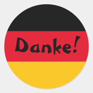 Deutsche Flagge Danke Thank You Runder Aufkleber