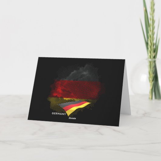 Deutsche Flagge Dankeskarte (Rückseite)