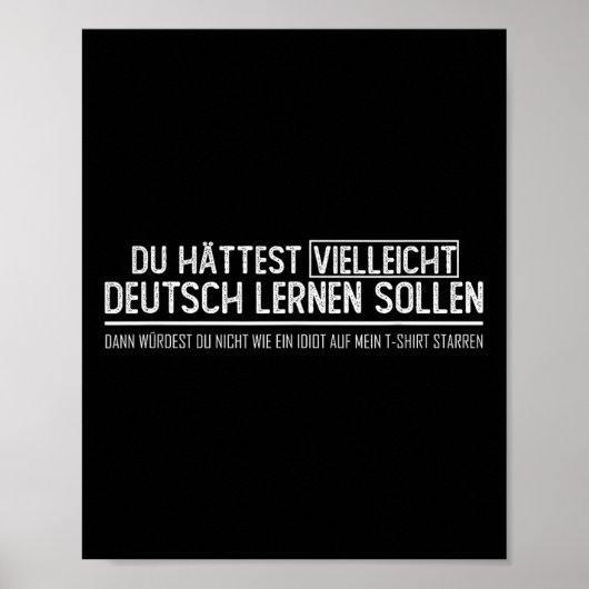 Deutsche Flagge _ _ Deutsch. Poster (Vorne)