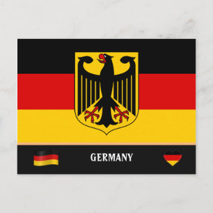Deutsche Flagge / Deutschland / Deutschland Postkarte