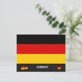 Deutsche Flagge / Deutschland / Deutschland Postkarte (Stehend Vorderseite)