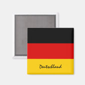 Deutsche Flagge & Deutschland Ferien-/Sportfans Magnet (Vorderseite/Rückseite)
