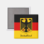 Deutsche Flagge & Deutschland Ferien-/Sportfans Magnet (Vorderseite/Rückseite)