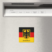 Deutsche Flagge & Deutschland Ferien-/Sportfans Magnet (In Situ (Geschirrspüler))