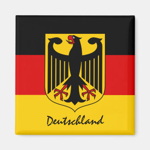 Deutsche Flagge & Deutschland Ferien-/Sportfans Magnet