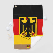 Deutsche Flagge & Deutschland, mit Monogramm Golfh Golfhandtuch (Insitu)
