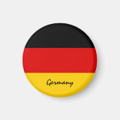 Deutsche Flagge & Deutschland - Reise-/Sportfans Magnet (Vorne)