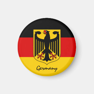 Deutsche Flagge & Deutschland - Reise-/Sportfans Magnet