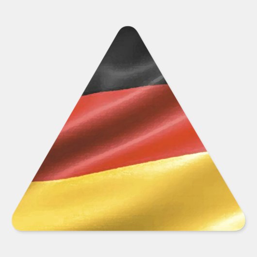 Deutsche Flagge Dreieckiger Aufkleber (Vorderseite)