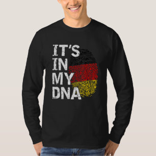 Deutsche Flagge Es Ist In Meiner Dna Deutsche Wurz T-Shirt