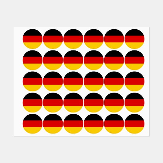 Deutsche Flagge Etiketten (Blatt)