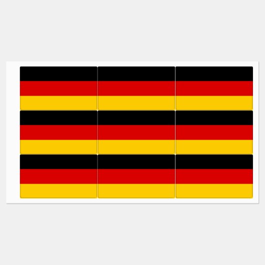 Deutsche Flagge Etiketten (Blatt)