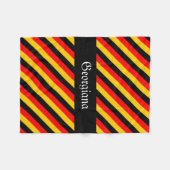 Deutsche Flagge färbt Streifen-Muster + Fleecedecke (Vorderseite (Horizontal))