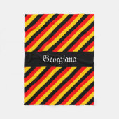 Deutsche Flagge färbt Streifen-Muster + Fleecedecke (Vorderseite)